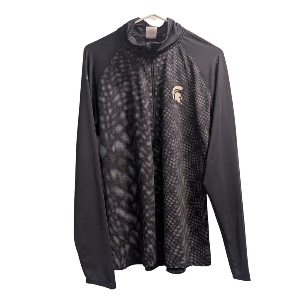 💥 Pro Edge Spartan Black and Gray Long Sleeve Athletic Top XL